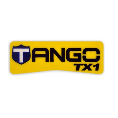 Gul namnskylt till Tango TX1